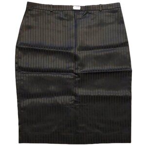 Richmond X Black Pin Stripe Satin Skirt w/Split Sz 42 NWT